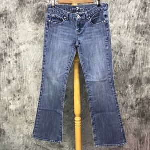 7 for all Mankind Bootcut Jeans Sz 28 Skull Pocket